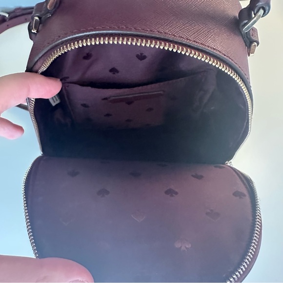 Kate Spade Cameron Mini Convertible Leather Backpack Cherrywood - Picture 10 of 10